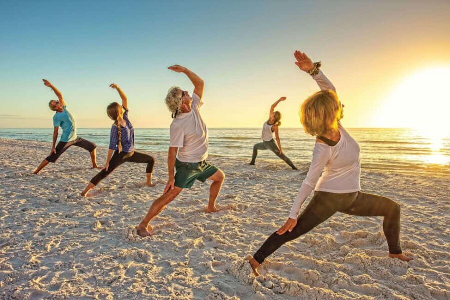 javea private beach yoga class at playa de larenal Villa Paso Lento Javea