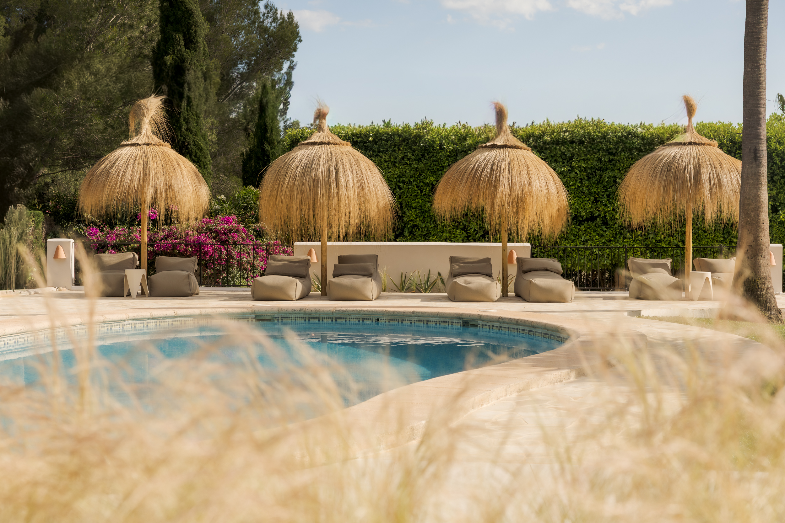 Pool chillout area